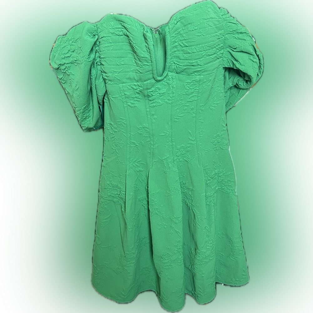 Women's Textured Mini Dress in Green